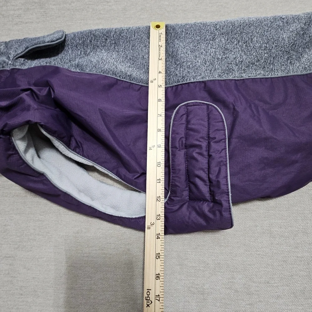 Eddie Bauer Pet Purple Fleece Lined Dog Vest Jacket Reflective Trim Large